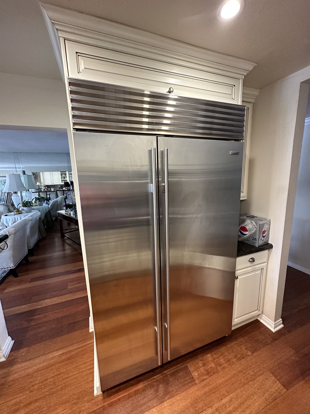 Built-in Sub-Zero refrigerator serviced by Lexington Appliance Repair