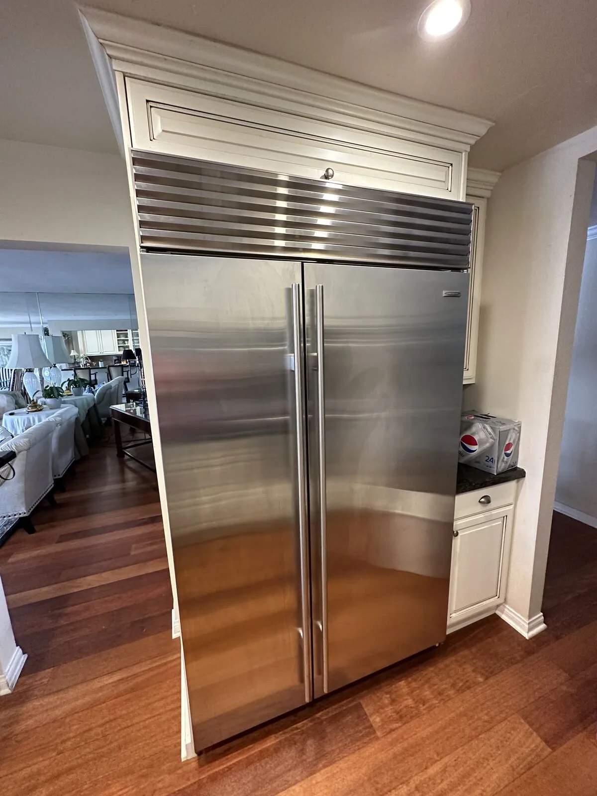 Built-in Sub-Zero refrigerator serviced by Lexington Appliance Repair